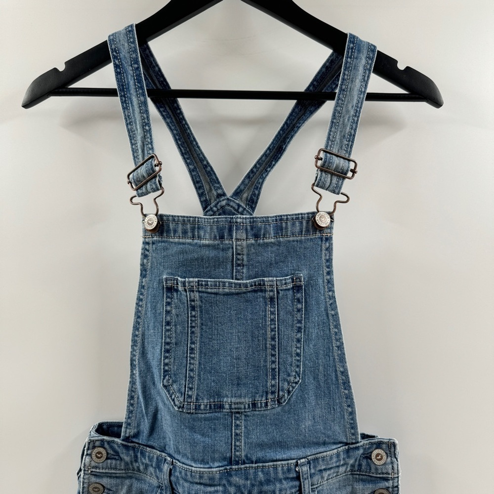 Hollister Boyfriend Overalls Medium Wash Size Small - Picture 2 of 7